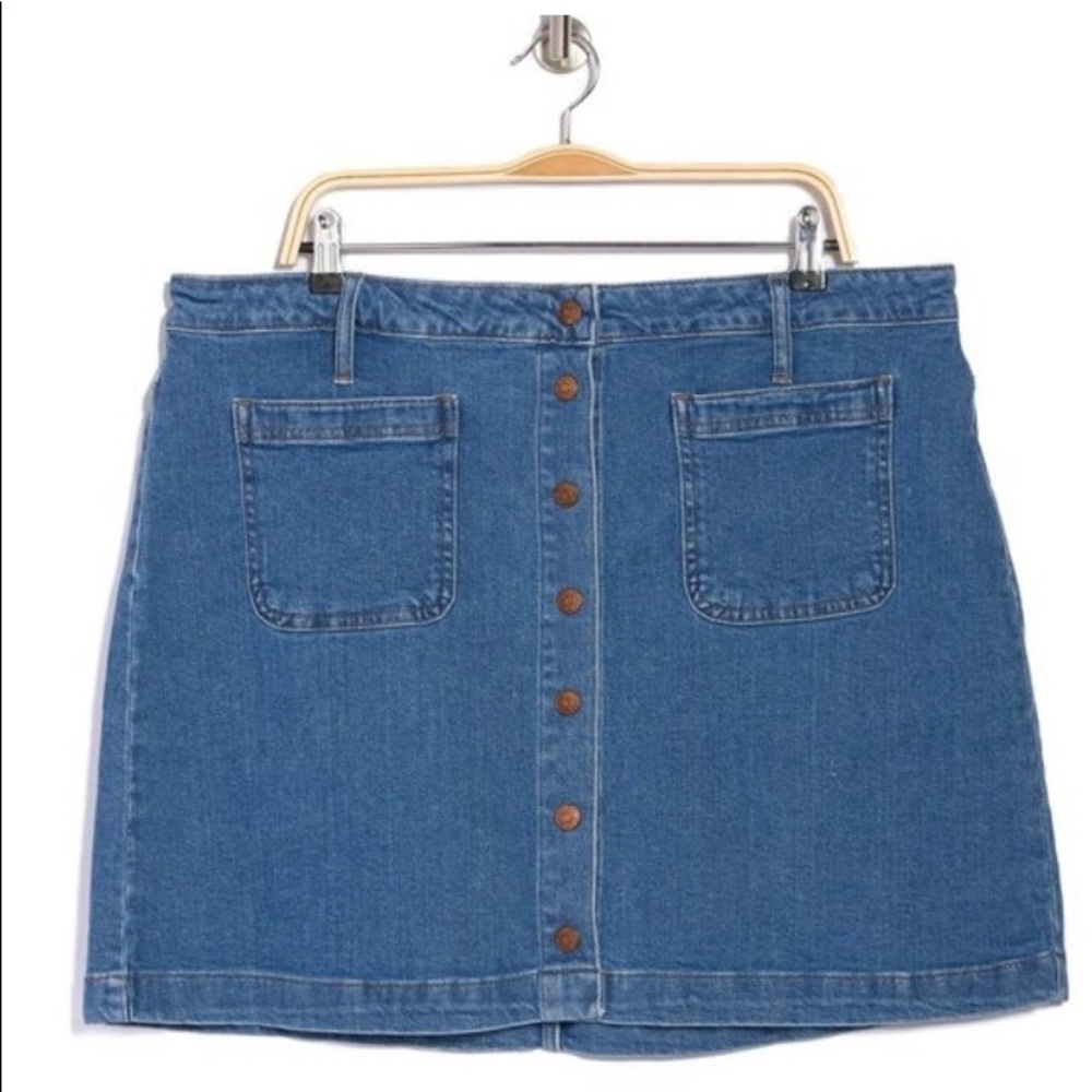 MADEWELL Button Up Patch Pocket Skirt SZ 28 NWOT